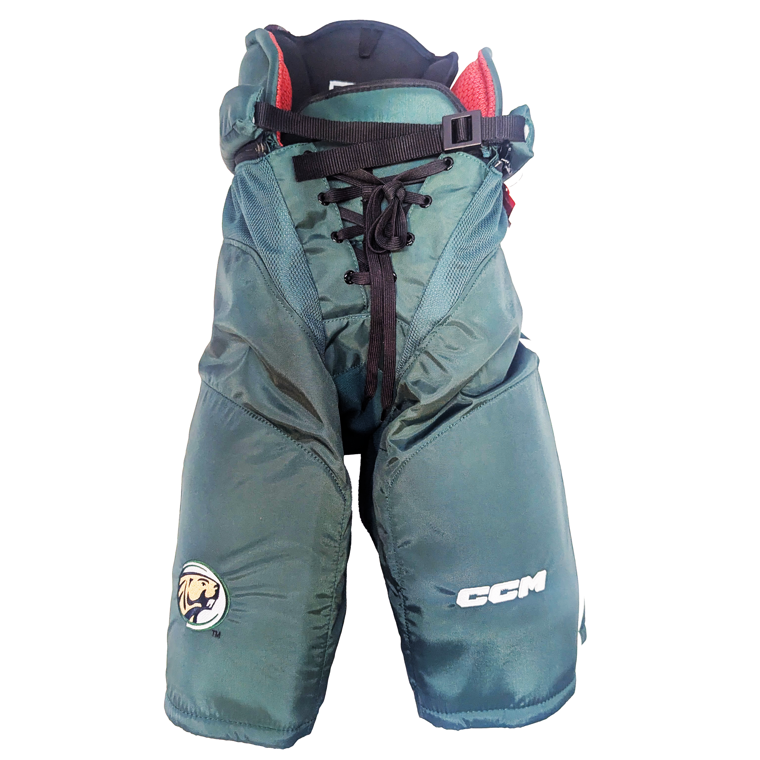 CCM HP45 - Pantalon de hockey NCAA Pro Stock (vert/blanc)